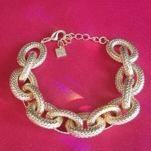 Retired Park Lane Chunky Gold Chain Link Bracelet